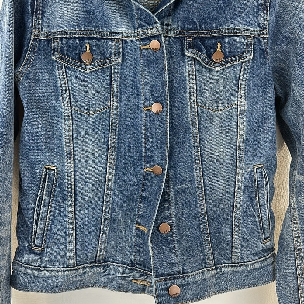 GAP 1969 Icon Flap Jack Medium Wash Denim Jacket - Picture 3 of 9